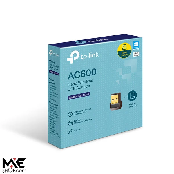 TP-Link Archer T2U Nano AC600 Wireless Dual-Band Wi-Fi USB Adapter Dongle
