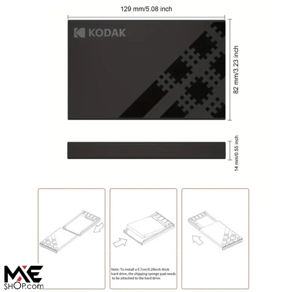 Kodak 2.5" SATA Hard disk drive HDD / SSD enclosure