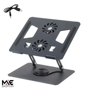 Aluminium Laptop Stand, rotatable with Dual Fans upto 17.3inch