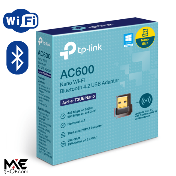 Tp-Link Archer T2UB Nano AC600 Nano Wi-Fi Bluetooth 4.2 USB Adapter (2in1) USB wireless Dongle